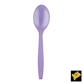 Plastic lepel  PS Premium lila 19cm (50 stuks) 