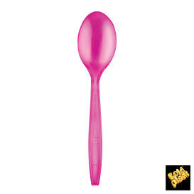 Plastic lepel PS Premium fuchsia 19cm (50 stuks) 