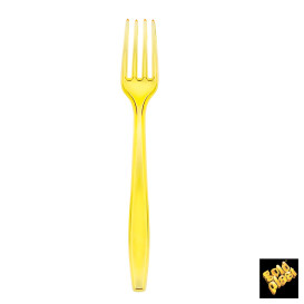 Fourchette Plastique PS Premium Jaune 190mm (50 Utés)