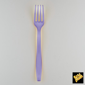 Fourchette Plastique PS Premium Lilas 190mm (1000 Utés)