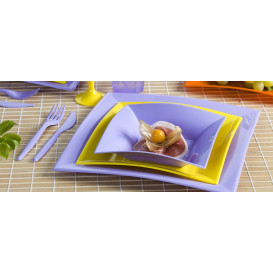 Assiette Plastique Réutilisable Plate Lilas PP 230mm (25 Utés)