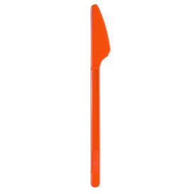 Plastic PS mes oranje 17,5cm (600 stuks)