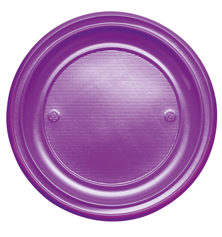 Assiette Plastique Plate Violette PS 220mm (780 Unités) Assiette Plastique Plate Violette PS 220mm (780 Unités)