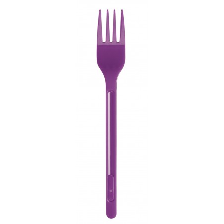 Fourchette Plastique Violette PS 175mm (600 Unités)