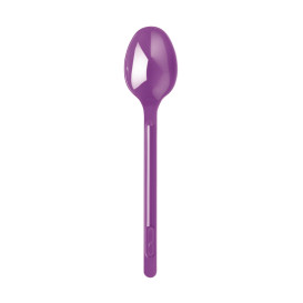 Plastic lepel PS paars 17,5cm (20 stuks) 