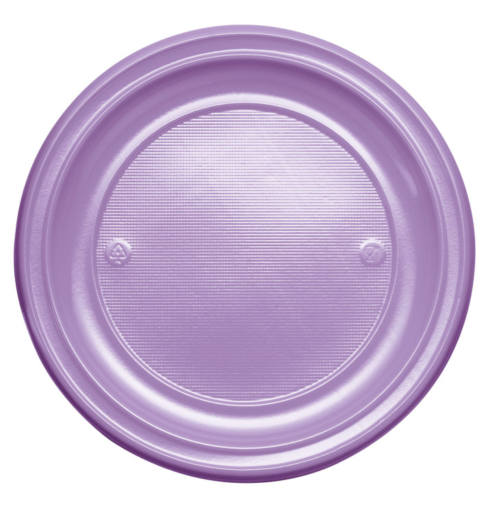 Plastic bord PS Plat lila Ø22 cm (30 stuks) Plastic bord PS Plat lila Ø22 cm (30 stuks)