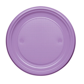 Assiette Plastique Plate Violette PS 170mm (50 Unités)