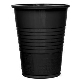 Plastic PS beker zwart 200ml Ø7cm (1500 stuks)