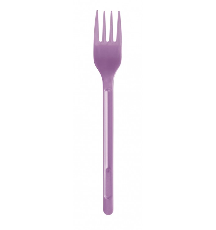 Fourchette Plastique Violette PS 175mm (600 Unités)