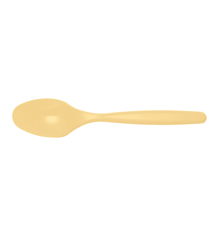 Plastic PS thee lepel crème 12cm (1200 stuks) Plastic PS thee lepel crème 12cm (1200 stuks)