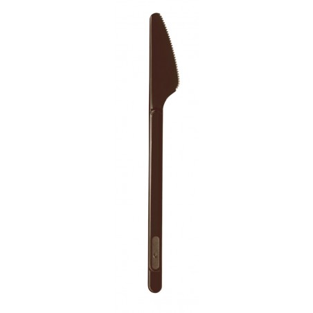 Couteau Plastique PS Chocolat 175mm (20 Unités)