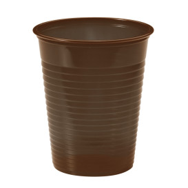 Plastic PS beker chocolade 200ml Ø7cm (50 stuks)