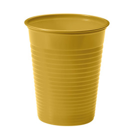 Plastic PS beker goud 200ml Ø7cm (50 stuks)