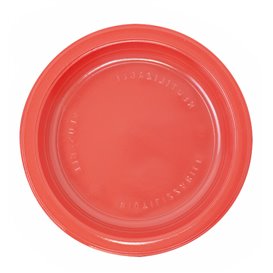Plastic bord PS Plat rood Ø17 cm (1100 stuks)