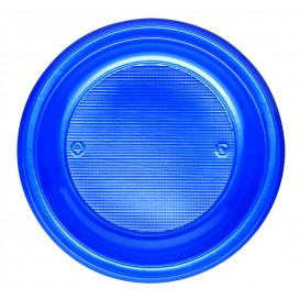 Plastic bord PS Diep donkerblauw Ø22 cm (30 stuks) 