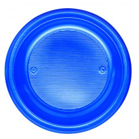 Assiette Plastique Plate Bleu Foncé PS 220mm (780 Unités)