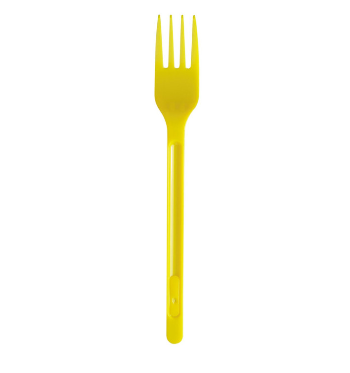 Plastic PS vork geel 17,5cm (20 stuks) Plastic PS vork geel 17,5cm (20 stuks)