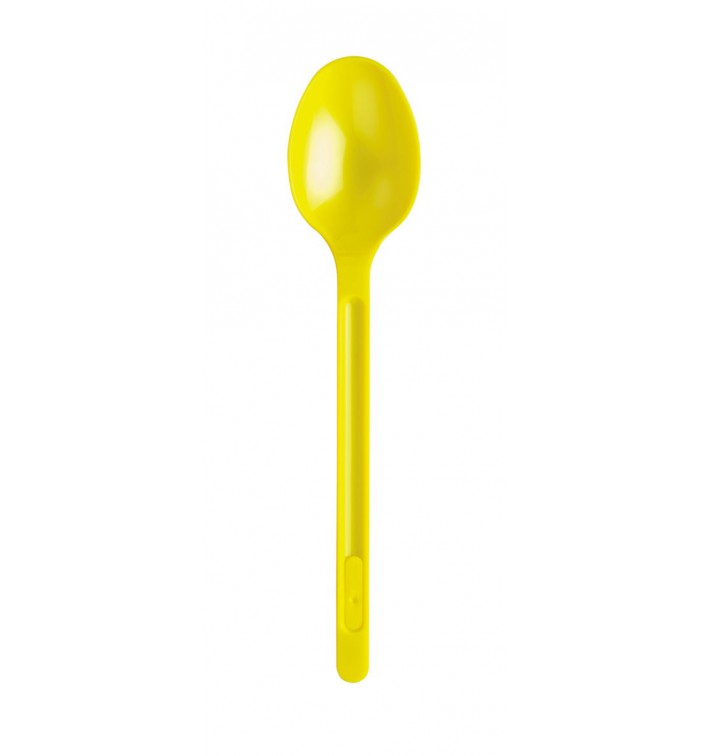 Plastic lepel PS geel 17,5cm (20 stuks) 