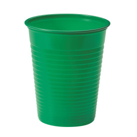 Plastic PS beker groen 200ml Ø7cm (1500 stuks)