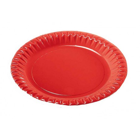 Assiette ronde Carton "Party" Rouge 18cm (300 Unités)