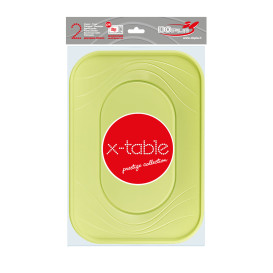 Plateau PP "X-Table" Citron vert 330x230mm (60 Utés)