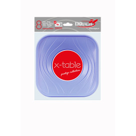 Assiette Plastique PP "X-Table" Violet 180mm (8 Utés)