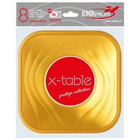 Assiette Plastique PP "X-Table" Or 180mm (120 Utés)