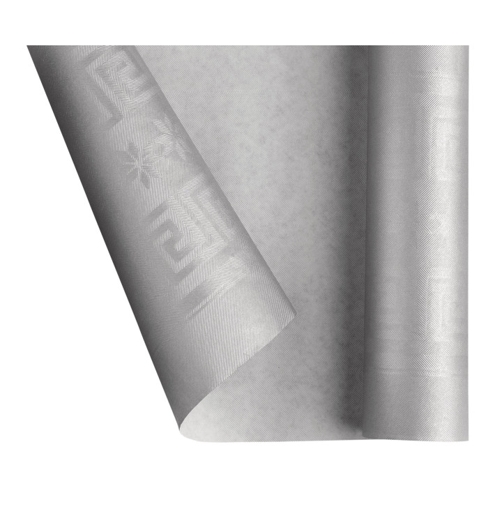 Nappe en Papier en Rouleau Argent 1,2x7m (1 Uté) Nappe en Papier en Rouleau Argent 1,2x7m (1 Uté)