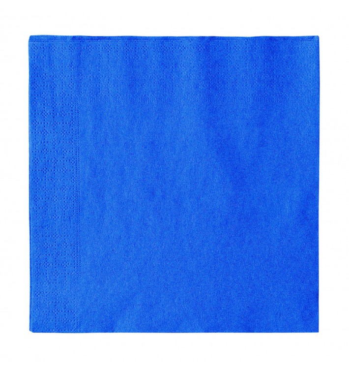 Papieren servet 2 laags donkerblauw 33x33cm (50 stuks) 