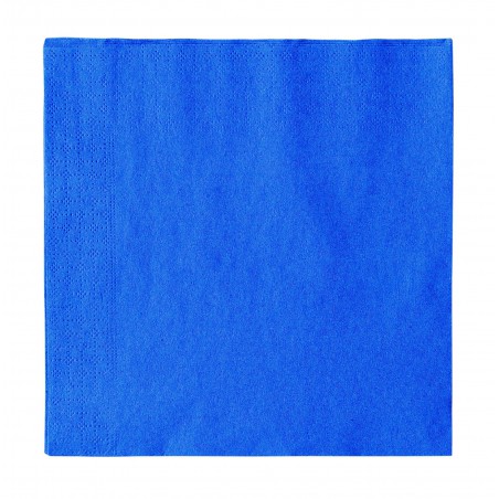 Papieren servet 2 laags donkerblauw 33x33cm (50 stuks) 