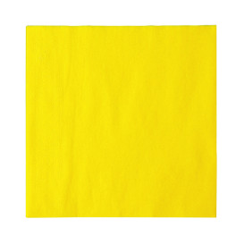 Serviette Papier 2 épaisseurs Jaune 33x33cm (50 Unités)