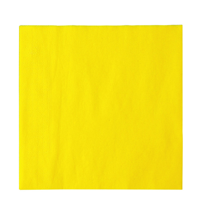 Serviette Papier 2 épaisseurs Jaune 33x33cm (50 Unités) Serviette Papier 2 épaisseurs Jaune 33x33cm (50 Unités)