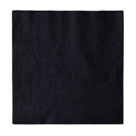 Serviette Papier 2 épaisseurs Noir 33x33cm (1200 Unités)