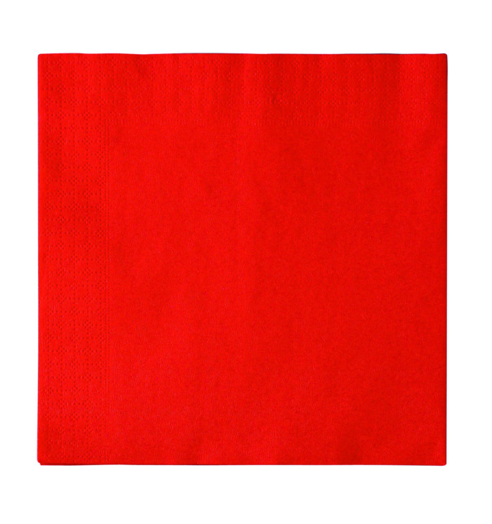 Serviette Papier 2 épaisseurs Rouge 33x33cm (50 Unités) Serviette Papier 2 épaisseurs Rouge 33x33cm (50 Unités)