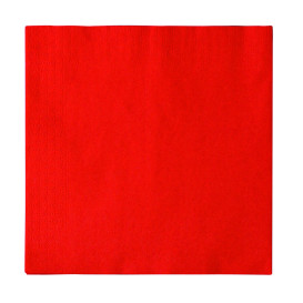 Serviette Papier 2 épaisseurs Rouge 33x33cm (1200 Unités)