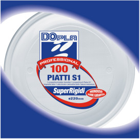 Assiette Plastique PS 1 Compartiment 220mm (1400 Unités)