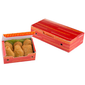 Papieren take-out doos medium maat 1,45x0,90x0,45cm (450 stuks)