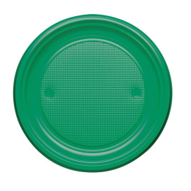 Assiette Plastique PS Plate Vert Ø220mm (780 Unités)