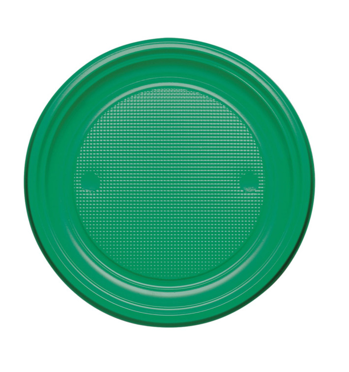 Plastic bord PS Plat groen Ø22 cm (780 stuks) Plastic bord PS Plat groen Ø22 cm (780 stuks)