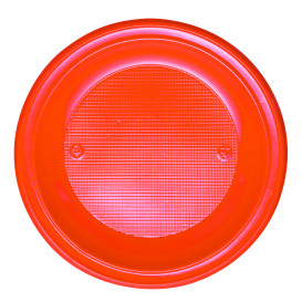 Assiette Plastique PS Creuse Orange Ø220mm (600 Unités)