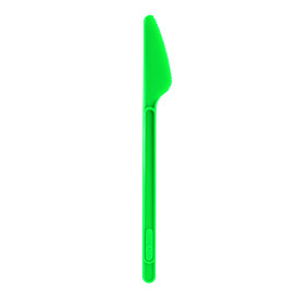 Plastic PS mes groen 17,5cm (20 stuks) 