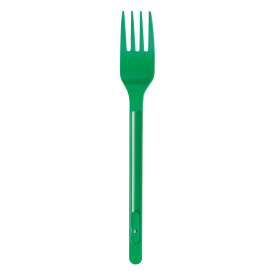 Fourchette Plastique PS Vert 175mm (600 Unités)