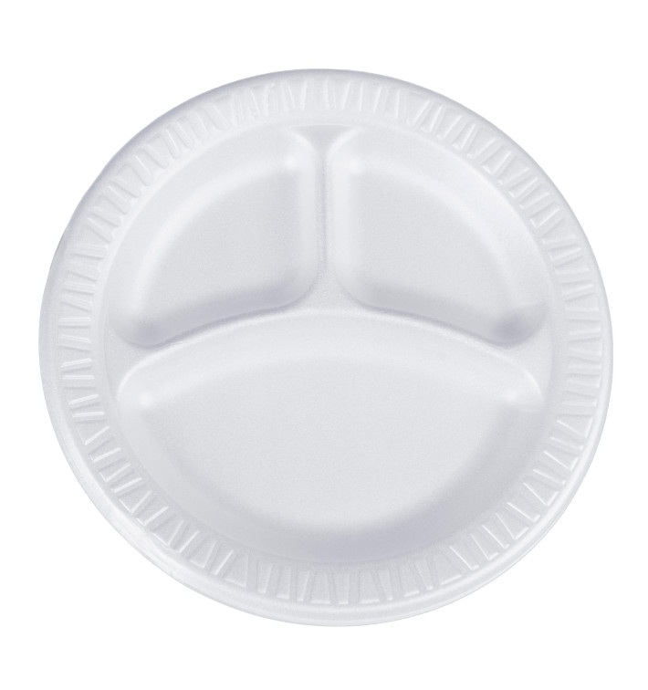 Assiette Thermique FOAM "Quiet Classic" 3 C. Stratifié Blanc Ø230mm (500 Unités)