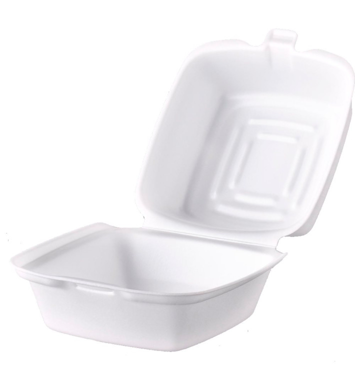 Boîte à HAMBURGER FOAM Blanc 130x130x80mm (125 Unités) Boîte à HAMBURGER FOAM Blanc 130x130x80mm (125 Unités)
