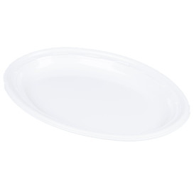 Plastic bord PS "Famous Impact" wit 28 cm (125 stuks) 