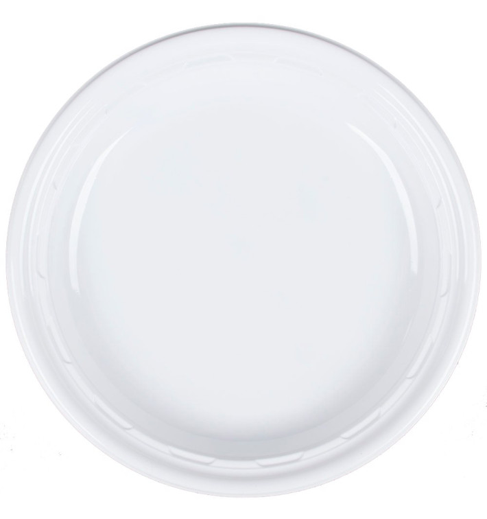 Plastic bord PS "Famous Impact" wit Ø23 cm (125 stuks) Plastic bord PS "Famous Impact" wit Ø23 cm (125 stuks)