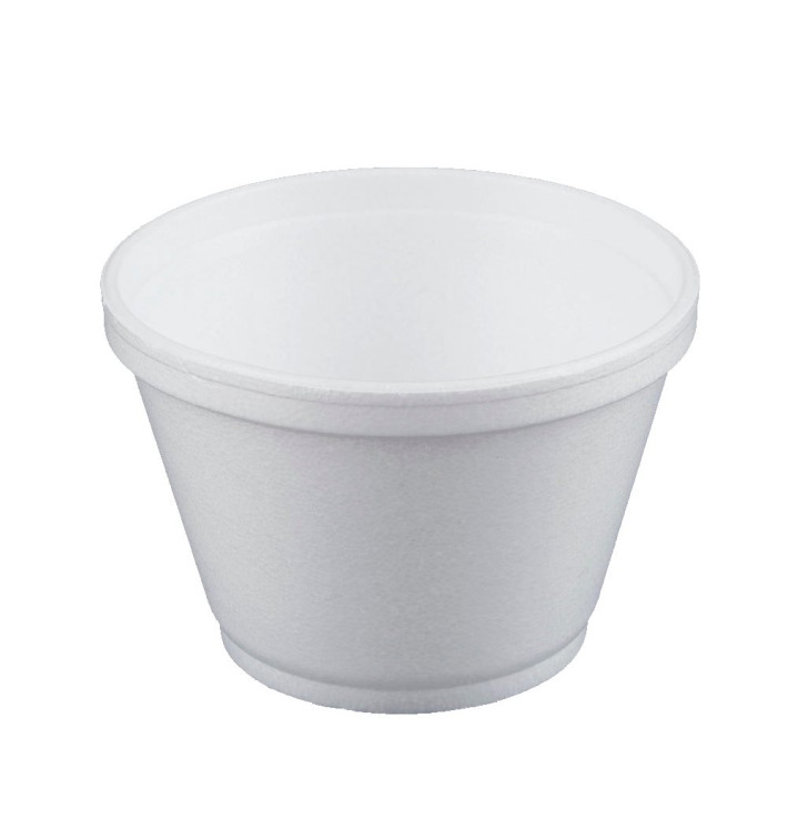 Schuim Container wit 6Oz/180ml Ø8,9cm (1000 stuks) Schuim Container wit 6Oz/180ml Ø8,9cm (1000 stuks)