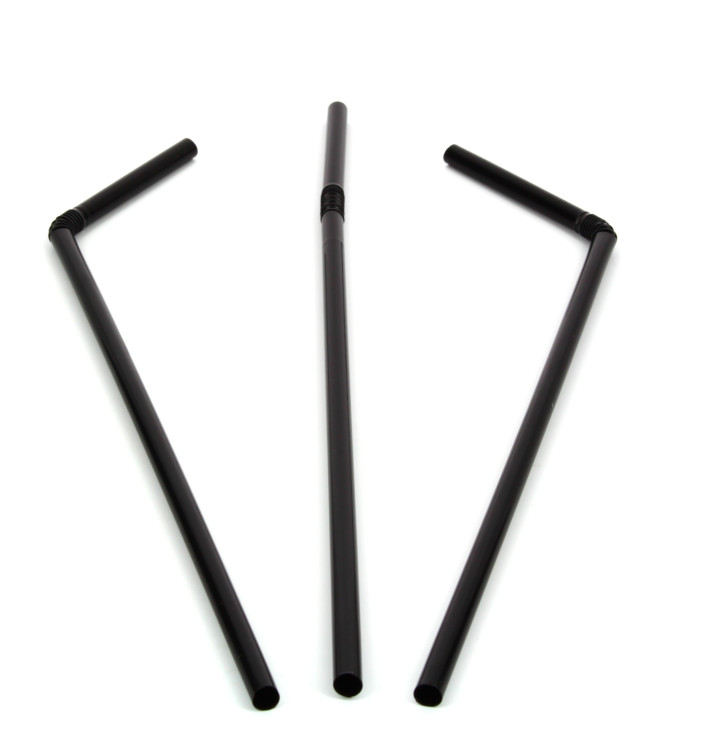 Pailles Flexibles Noires Ø5mm 23 cm (1.000 Unités) Pailles Flexibles Noires Ø5mm 23 cm (1.000 Unités)