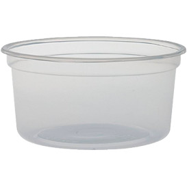 Récipient en Plastique PP "Deli" 12Oz/355ml Transp. Ø120mm (500 Unités)