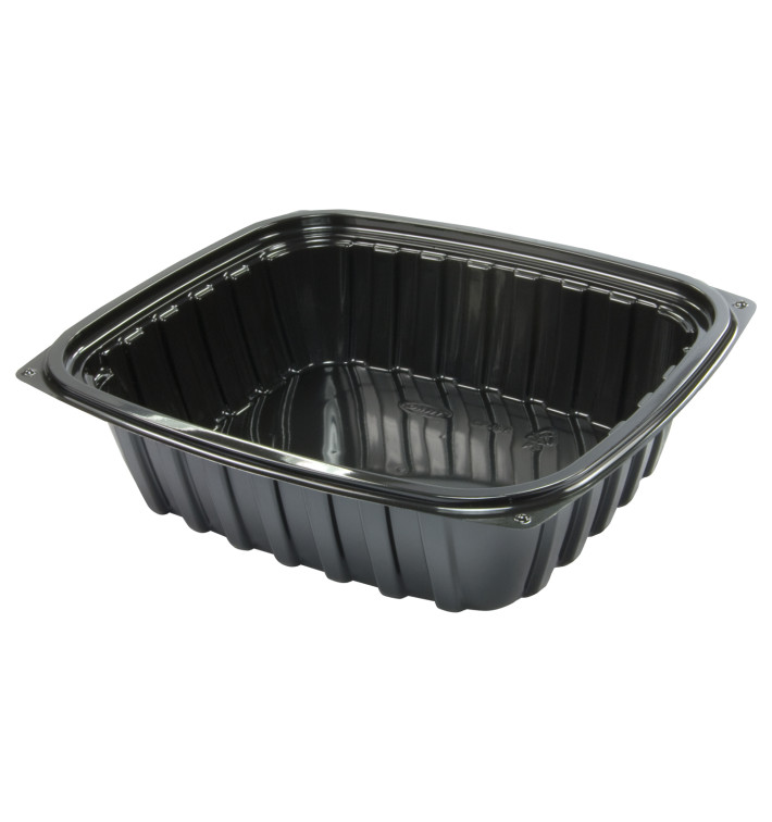 Plastic deli Container OPS "transparantPac" zwart 237ml (63 stuks) Plastic deli Container OPS "transparantPac" zwart 237ml (63 stuks)